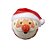 Enfeite - Bolas Decorativas - Papai Noel Sorridente - 1 unidade - Cromus - Rizzo Balões - Imagem 1