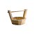 Cesta Poço de Madeira Crua -18x18x14,5 cm - 1 unidade - Rizzo - Imagem 1