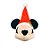Pelúcia Cabeça Mickey c/ Gorro de Natal - 15 cm - Natal Disney - 1 unidade - Disney Original - Rizzo - Imagem 1