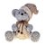 Urso de Pelúcia Decorativo Cinza c/ Gorro - 22 cm - 1 unidade - Cromus - Rizzo Balões - Imagem 1