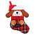 Meia Natalina Decorativa - Cachorrinho "Woof" - 41 cm - Cromus Natal - 1 unidade - Rizzo Balões - Imagem 1