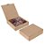 Caixa para 04 Brownies Kraft 17x17x4cm - 10 unidades - Cromus Profissional - Rizzo - Imagem 1