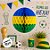 Enfeite Decorativo De Papel Seda Bola Nº. 05 - Cores Brasil - 34 cm - 1 unidade - Rizzo - Imagem 1