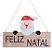 Enfeite p/ Pendurar - Placa Feliz Natal - 14,5 cm x 22 cm - 1 unidade - Cromus - Rizzo - Imagem 1
