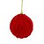 Bolas de Natal Tecido - Vermelho - 8 cm - 6 unidades - Cromus - Rizzo - Imagem 1