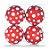Bolas de Natal Poa - Vermelho/Branco - 8 cm - 6 unidades - Cromus - Rizzo - Imagem 1