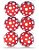 Bolas de Natal Poa - Vermelho/Branco - 8 cm - 6 unidades - Cromus - Rizzo - Imagem 2