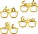 Óculos de Papel Ano Novo - Dourado - 4 unidades - Regina - Rizzo - Imagem 1