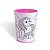 Copo para Colorir Color Cup Unicórnio - Rosa - 10cm - 1 unidade - Rizzo - Imagem 1