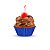 Forminha para Mini Cupcake - Azul Escuro - 45 unidades - Plac - Rizzo - Imagem 1