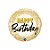 Balão de Festa Microfoil 18" 46cm - Happy Birthday Bolinhas Douradas - 1 unidade - Qualatex - Rizzo - Imagem 1