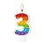 Vela Numeral Pop It Numero 3 - 1 unidade - Regina - Rizzo - Imagem 1