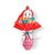 Saco Express 32x32cm para Ovos de 150g a 200g - Flakes Vermelho - 5 unidades - Cromus Páscoa - Rizzo - Imagem 1
