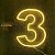 Painel Led Neon - Nº 3 - 1 unidade - Rizzo - Imagem 1