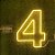 Painel Led Neon - Nº 4 - 1 unidade - Rizzo - Imagem 1