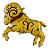 Balão de Festa Metalizado 49'' - Signo Aries Dourado - 1 unidade - Flexmetal - Rizzo - Imagem 1