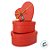 Kit Caixa Papel Rígido Coração Vermelho com Laço - 3 unidades - Rizzo - Imagem 4