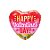 Balão de Festa Microfoil 18" 46cm - Coração Valentine's Day Faixas - 1 unidade - Qualatex Outlet - Rizzo - Imagem 1