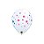 Balão de Festa Látex Liso Decorado - Branco com Pontos Coloridos - 11" 28cm - 50 unidades - Qualatex Outlet - Rizzo - Imagem 5