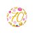 Balão de Festa Microfoil 18" 46cm - Redondo Número 70 com Pontos Rosa/Ouro  - 1 unidade - Qualatex Outlet - Rizzo - Imagem 1