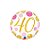 Balão de Festa Microfoil 18" 46cm - Redondo Número 40 com Pontos Rosa/Ouro  - 1 unidade - Qualatex Outlet - Rizzo - Imagem 1
