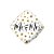 Balão de Festa Microfoil 18" 46cm - Diamante Mr. & Mrs. Dots Ouro - 1 unidade - Qualatex Outlet - Rizzo - Imagem 1