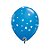 Balão de Festa Látex Liso Decorado - Estrelas Azul e Branco - 11" 28cm - 50 unidades - Qualatex Outlet - Rizzo - Imagem 1