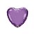 Balão de Festa Microfoil 18" 46cm - Coração Chrome Roxo - 1 unidade - Qualatex Outlet - Rizzo - Imagem 1