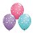 Balão de Festa Látex Liso Decorado - Estrelas Contemporâneas - 11" 28cm - 50 unidades - Qualatex Outlet - Rizzo - Imagem 1