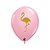 Balão de Festa Látex Liso Decorado - Flamingo Rosa e Dourado - 11" 28cm - 50 unidades - Qualatex Outlet - Rizzo - Imagem 2
