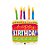 Balão de Festa Microfoil 35" 89cm - Happy Birthday Bolo e Velas - 1 unidade - Qualatex Outlet - Rizzo - Imagem 1