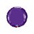 Balão de Festa Microfoil 18" 46cm - Redondo Roxo Quartzo Metalizado - 1 unidade - Qualatex Outlet - Rizzo - Imagem 1