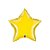Balão de Festa Microfoil 20" 51cm - Estrela Amarelo Metalizado - 1 unidade - Qualatex Outlet - Rizzo - Imagem 1