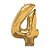 Balão de Festa Microfoil 34" 86cm - Número Quatro Ouro - 1 unidade - Qualatex Outlet - Rizzo - Imagem 1