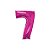 Balão de Festa Microfoil 34" 86cm - Número Sete Magenta - 1 unidade - Qualatex Outlet - Rizzo - Imagem 1