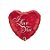 Balão de Festa Microfoil 18" 46cm - Coração I Love You com Rosa Vermelha - 1 unidade - Qualatex Outlet - Rizzo - Imagem 1