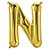 Balão de Festa Microfoil 16" 40cm - Letra N Ouro - 1 unidade - Qualatex Outlet - Rizzo - Imagem 1