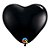 Balão de Festa Látex Liso - Coração Preto Onix - 6" 15cm - 100 unidades - Qualatex Outlet - Rizzo - Imagem 1