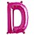 Balão de Festa Microfoil 34" 86cm - Letra D Magenta - 1 unidade - Qualatex Outlet - Rizzo - Imagem 1