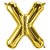Balão de Festa Microfoil 34" 86cm - Letra X Ouro - 1 unidade - Qualatex Outlet - Rizzo - Imagem 1