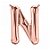 Balão de Festa Microfoil 34" 86cm - Letra N Ouro Rose - 1 unidade - Qualatex Outlet - Rizzo - Imagem 1