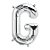Balão de Festa Microfoil 34" 86cm - Letra G Prata - 1 unidade - Qualatex Outlet - Rizzo - Imagem 1