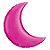 Balão de Festa Microfoil 35" 89cm - Lua Crescente Magenta Metalizado - 1 unidade - Qualatex Outlet - Rizzo - Imagem 1