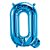 Balão de Festa Microfoil 34" 86cm - Letra O Azul - 1 unidade - Qualatex Outlet - Rizzo - Imagem 1