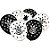 Balão - Corinthians Preto e Branco - 25 unidades - Festcolor - Rizzo - Imagem 1