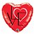 Balão de Festa Microfoil 18" 45cm - Coração LoVe Vermelho - 1 unidade - Qualatex Outlet - Rizzo - Imagem 1