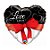 Balão de Festa Microfoil 18" 45cm - Coração Love You - 1 unidade - Qualatex Outlet - Rizzo - Imagem 1