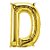 Balão de Festa Microfoil 34" 86cm - Letra D Ouro - 1 unidade - Qualatex Outlet - Rizzo - Imagem 1