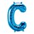Balão de Festa Microfoil 34" 86cm - Letra C Azul - 1 unidade - Qualatex Outlet - Rizzo - Imagem 1
