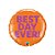 Balão de Festa Microfoil 9" 22cm - Redondo Best Day Ever - 1 unidade - Qualatex Outlet - Rizzo - Imagem 1